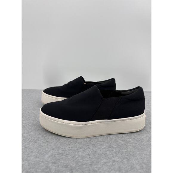 Vince “Warren” Black Textile Platform Slip On Sneakers Women’s Size 7 - Picture 2 of 7